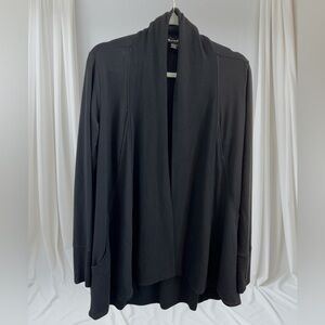 Athleta Black Open Front Shawl Collar Cardigan Sweater Women’s M